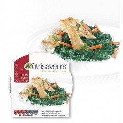 Aiguillettes de poulet, épinards nutrisaveur